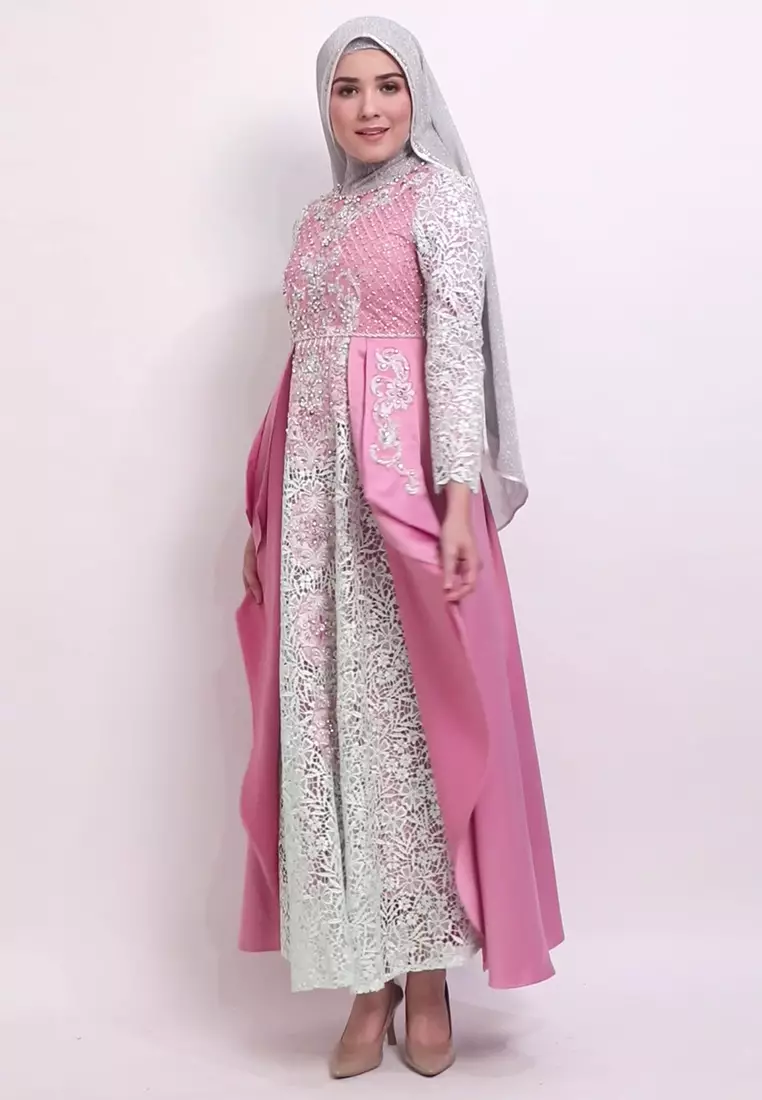 Bibiq Gamis Brokat Satin