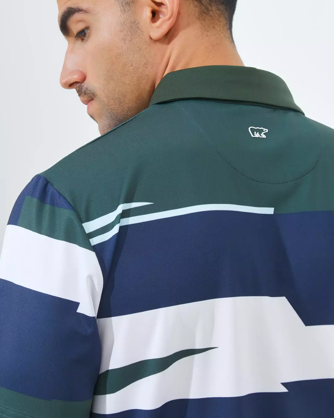 Jack Nicklaus Ladder PremiumModern Print Polo Olive Shadow Colour Olive Shadow