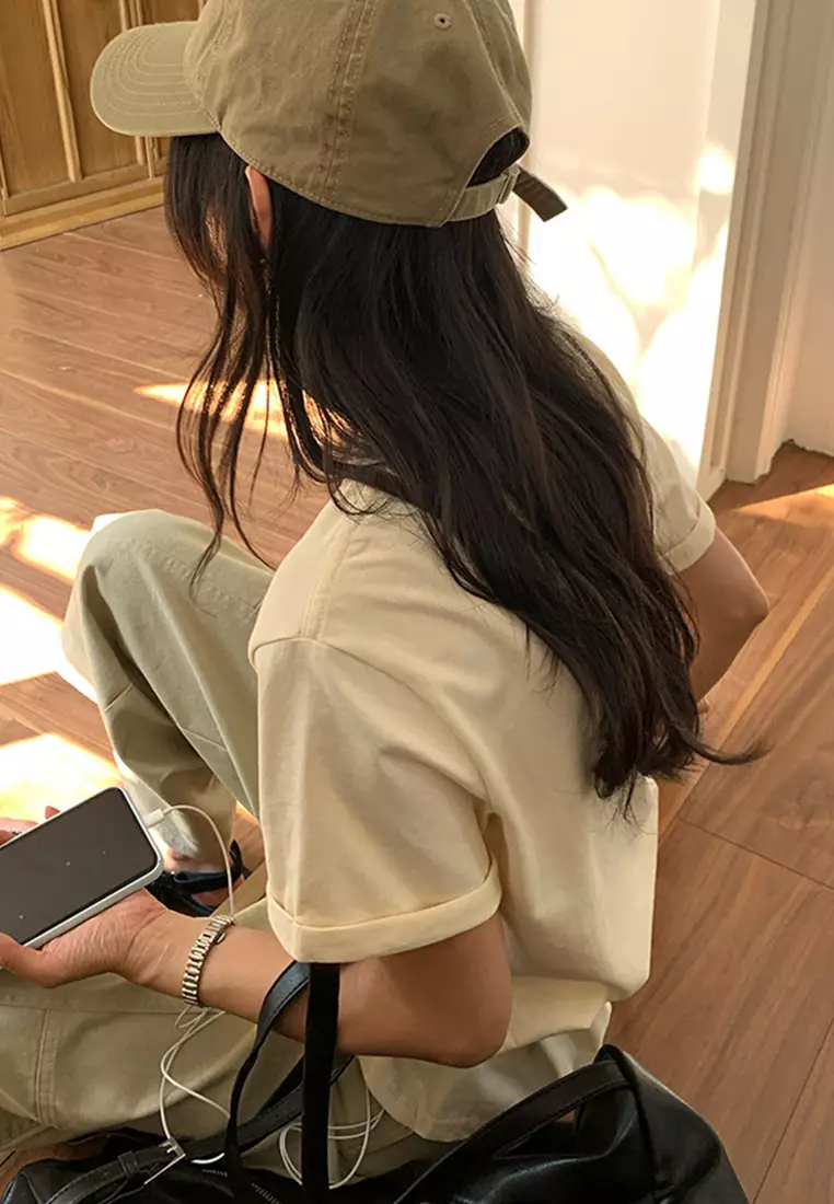 2025 printed letter loose short sleeved top CA25042918BE