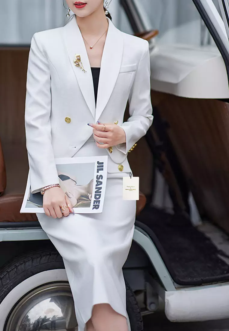 Slim cut blazer discount