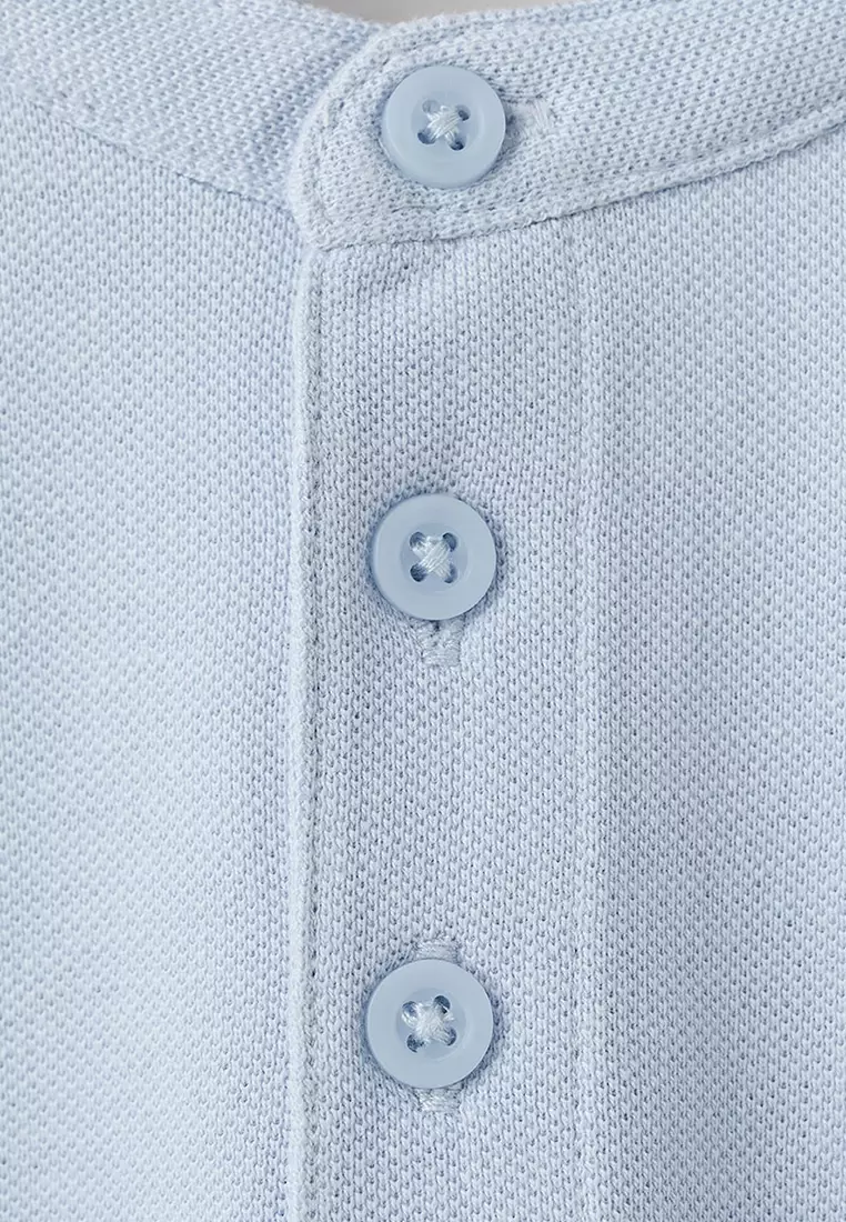 Cotton Polo Shirt With Embroidered Detail
