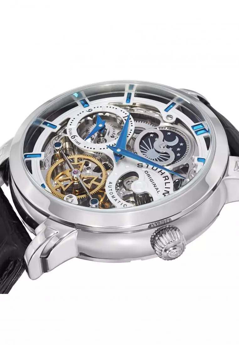 Jam Tangan Pria Automatic Stuhrling Anatol 371-01 Silver