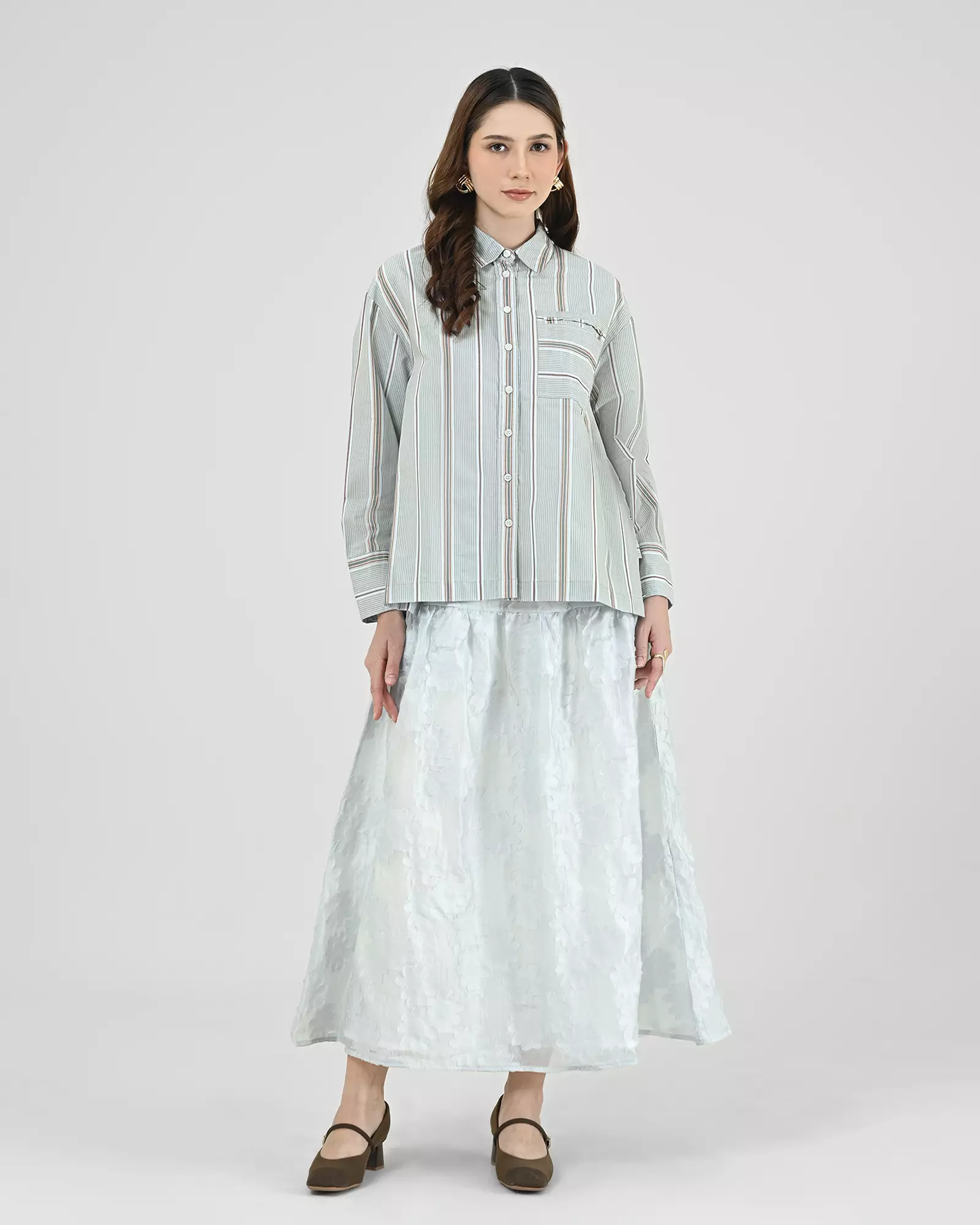 Geulis.id WELMIN SHIRT - Grey