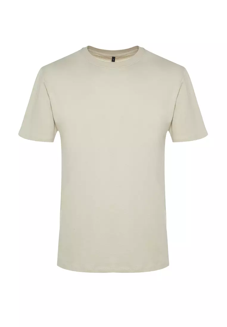 Stone-Navy Blue Basic Slim Fit 2-Pack Short Sleeve T-Shirt