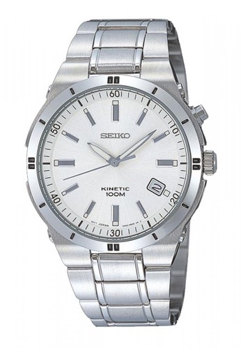 Jual Seiko Seiko Kinetic Jam Tangan Pria Ska349p1 Stainless Steel Silver Original Zalora Indonesia