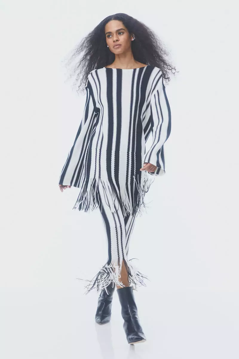 White fringe dress h&m sales