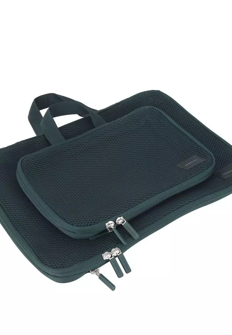 Crossing Waterproof Ripstop Nylon Compression Packing Cube Set (2-Piece Set) - Forest Green