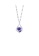 Glamorousky purple 925 Sterling Silver Fashion Simple Geometric Purple Freshwater Pearl Pendant with Necklace 75CA4ACBE06598GS_1