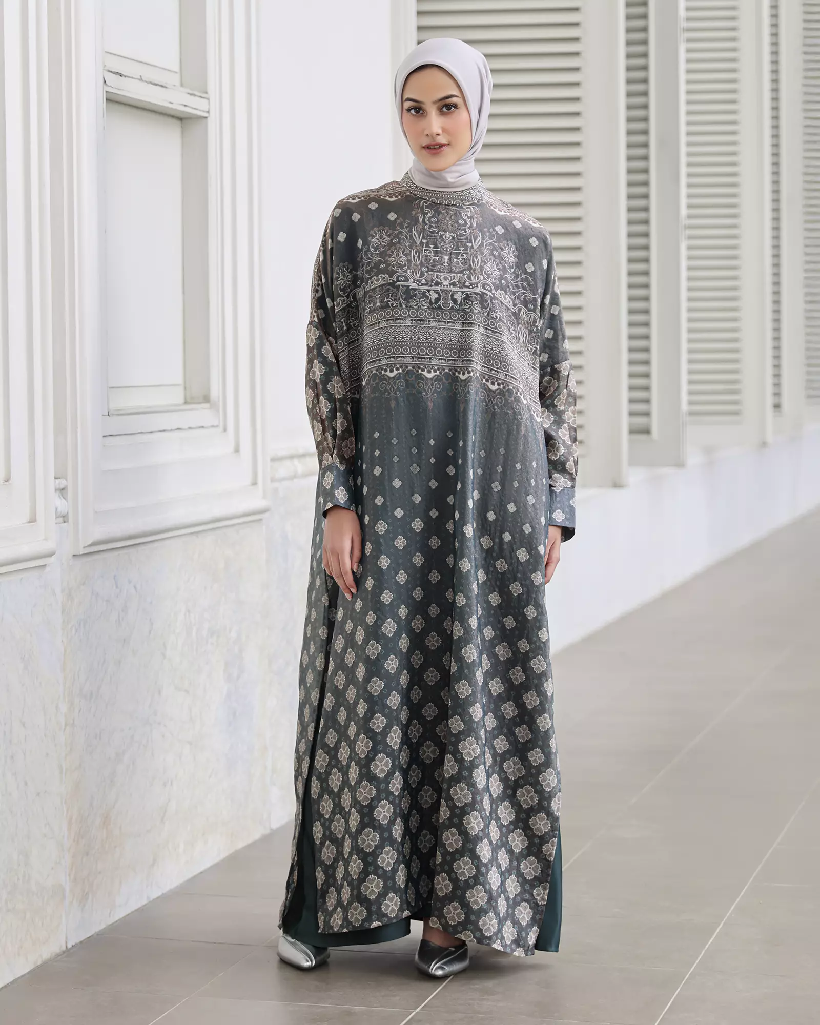 Geulis.id SERADIA KAFTAN SET / KAFTAN WANITA / BAJU LEBARAN - EMERALD