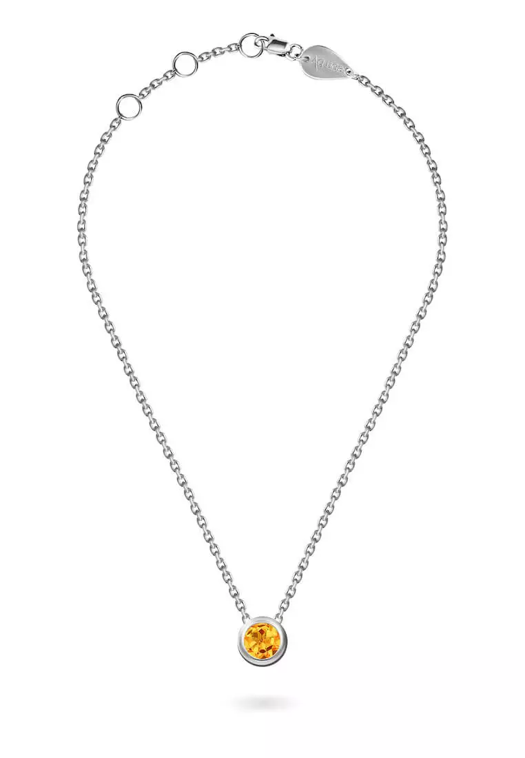 White gold citrine on sale pendant