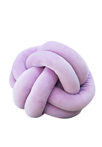 Milliot & Co. purple Knot 22cm Cushion 577AAHL83DAA82GS_1