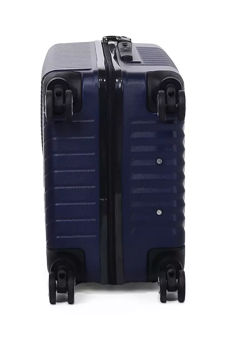 Isvara Tas Koper Hardcase Fiber One Set Unisex Large Compartment Suitcase Code Lock System Material ABS+PVC Coated ORIGINAL - Blue