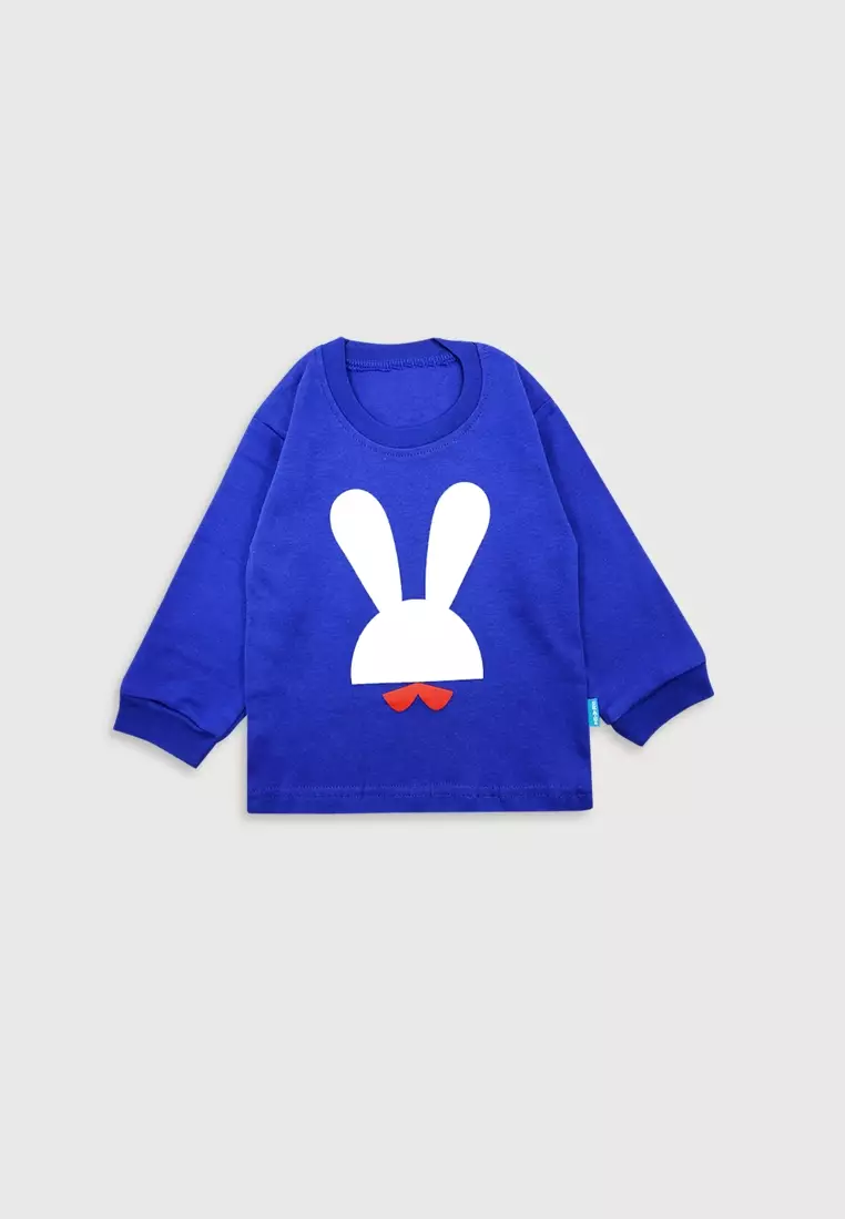 Wakakids Piyama Bayi Anak Laki Laki Baju Tidur Motif Rabbit 3265 Biru