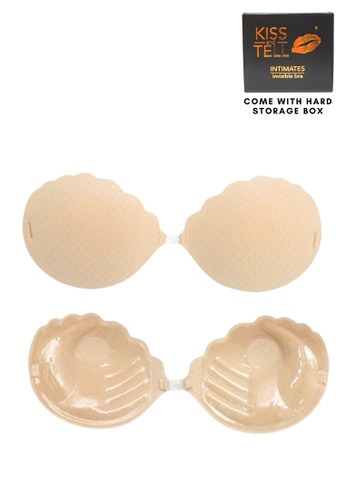Kiss & Tell beige 2 Pack Scallop Thick Push Up Stick On Nubra in Nude Seamless Invisible Reusable Adhesive Stick on Wedding Bra 隐形聚拢胸 D6B3AUSC440898GS_1