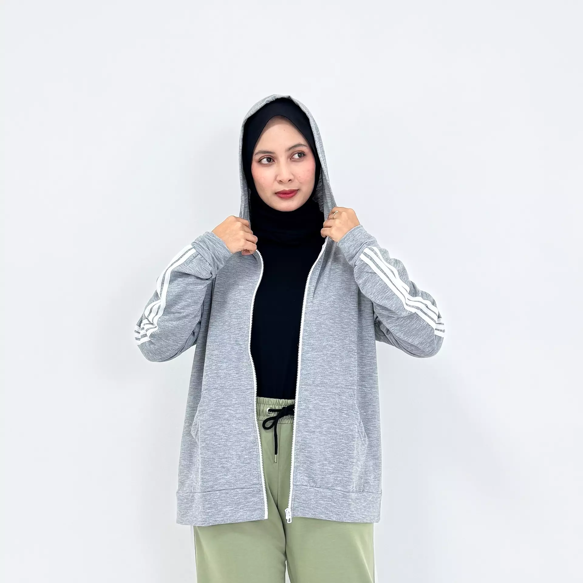 Mandasya Set | Setelan Training Olahraga Wanita Size M-XXL ABU - MINT