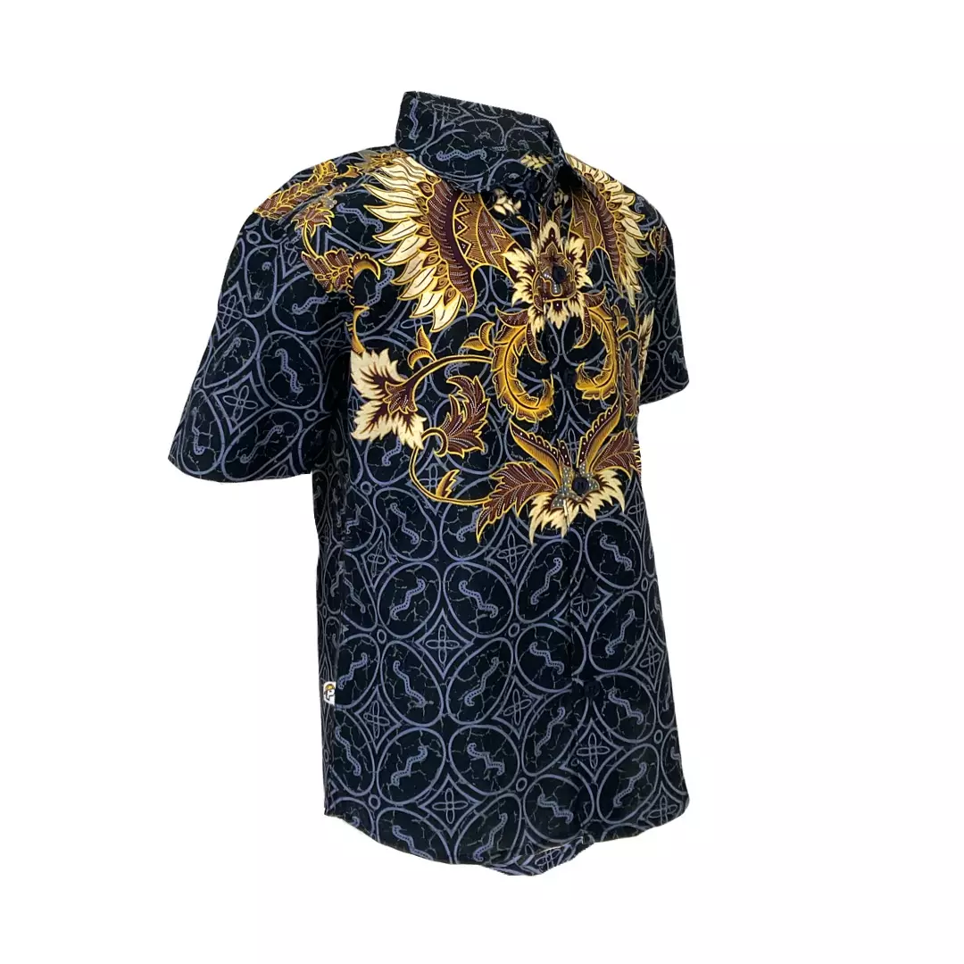 Pingu Kemeja Batik Anak Laki Laki Pendek Hitam 93101432X
