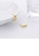 Glamorousky white 925 Sterling Silver Plated Gold Simple Personality Chain C-Shape Geometric Stud Earrings with Cubic Zirconia 941E0AC3034051GS_3