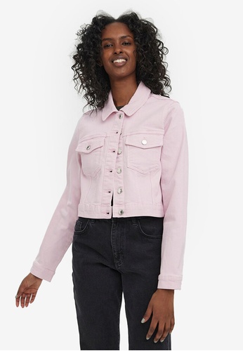 Vero Moda pink Mikky Long Sleeves Cropped Jacket 38948AA271C091GS_1