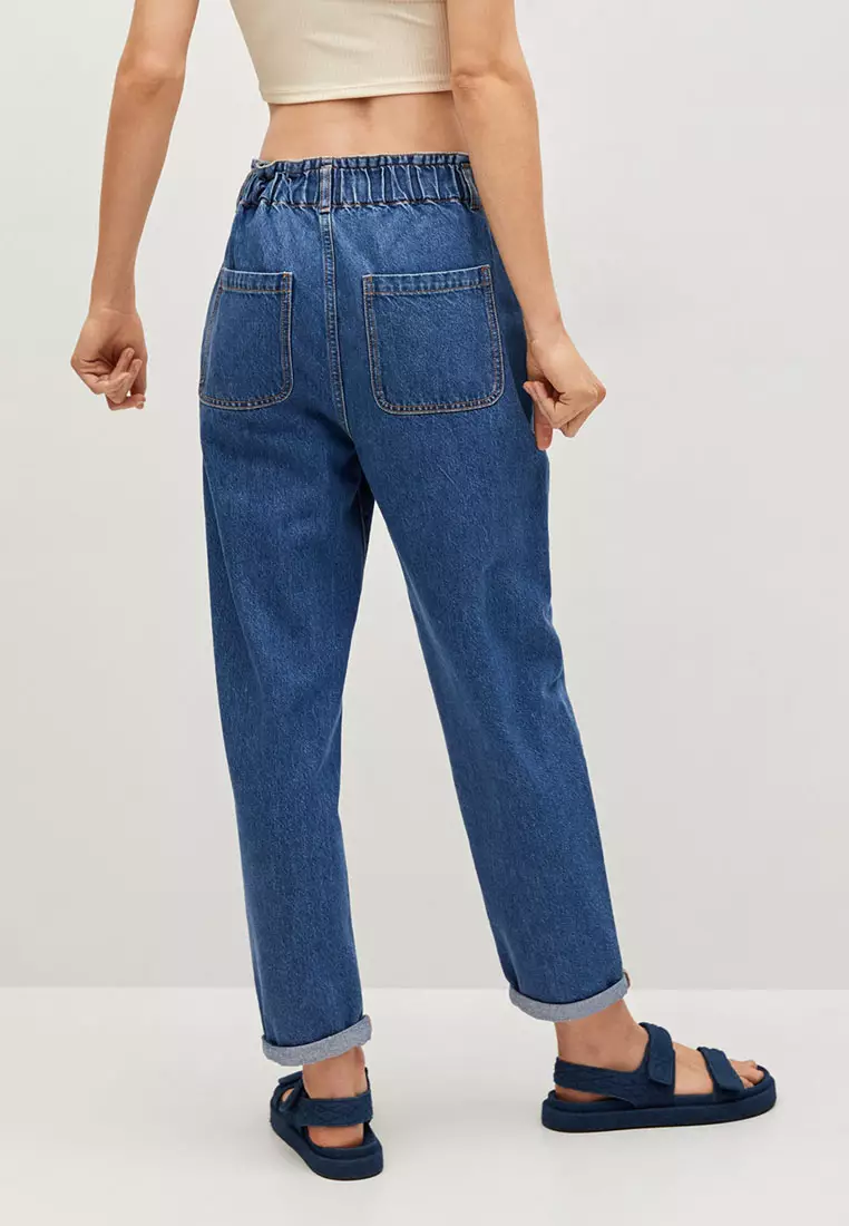 Waist Straight Slouchy Jeans