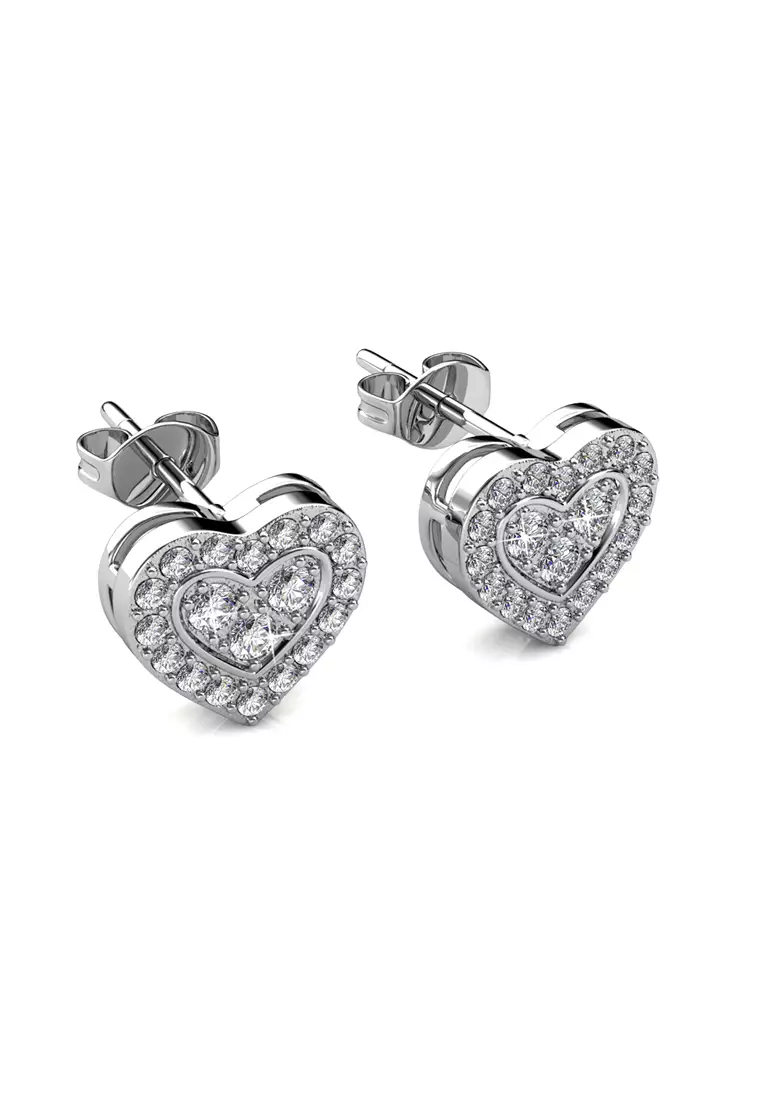 Brilliant Love Earring - Anting Crystal Swarovski by Her Jewellery