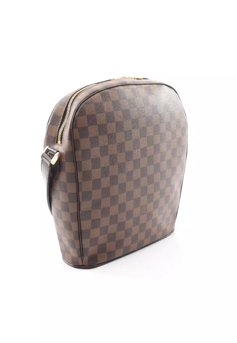 Pre-Loved Louis Vuitton Ipanema GM Damier  ebene Shoulder bag PVC leather Brown