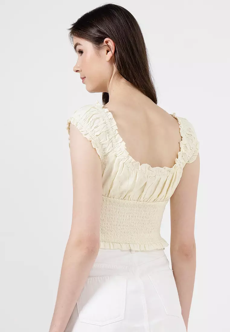 Greta Frill Sleeves Blouse