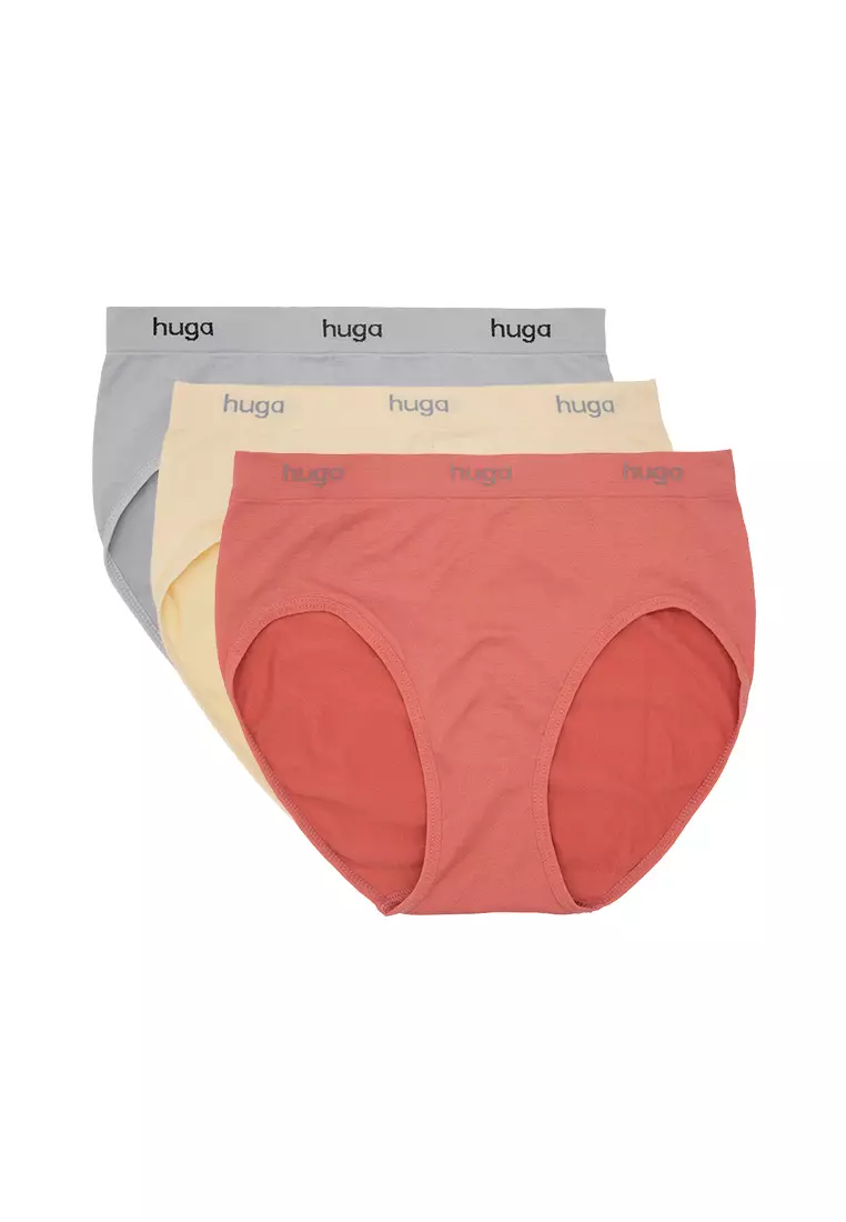 Buy Huga 3 in 1 Promo Pack High Waist Tummy Control Microfiber Seamless  Panties for Women 2024 Online