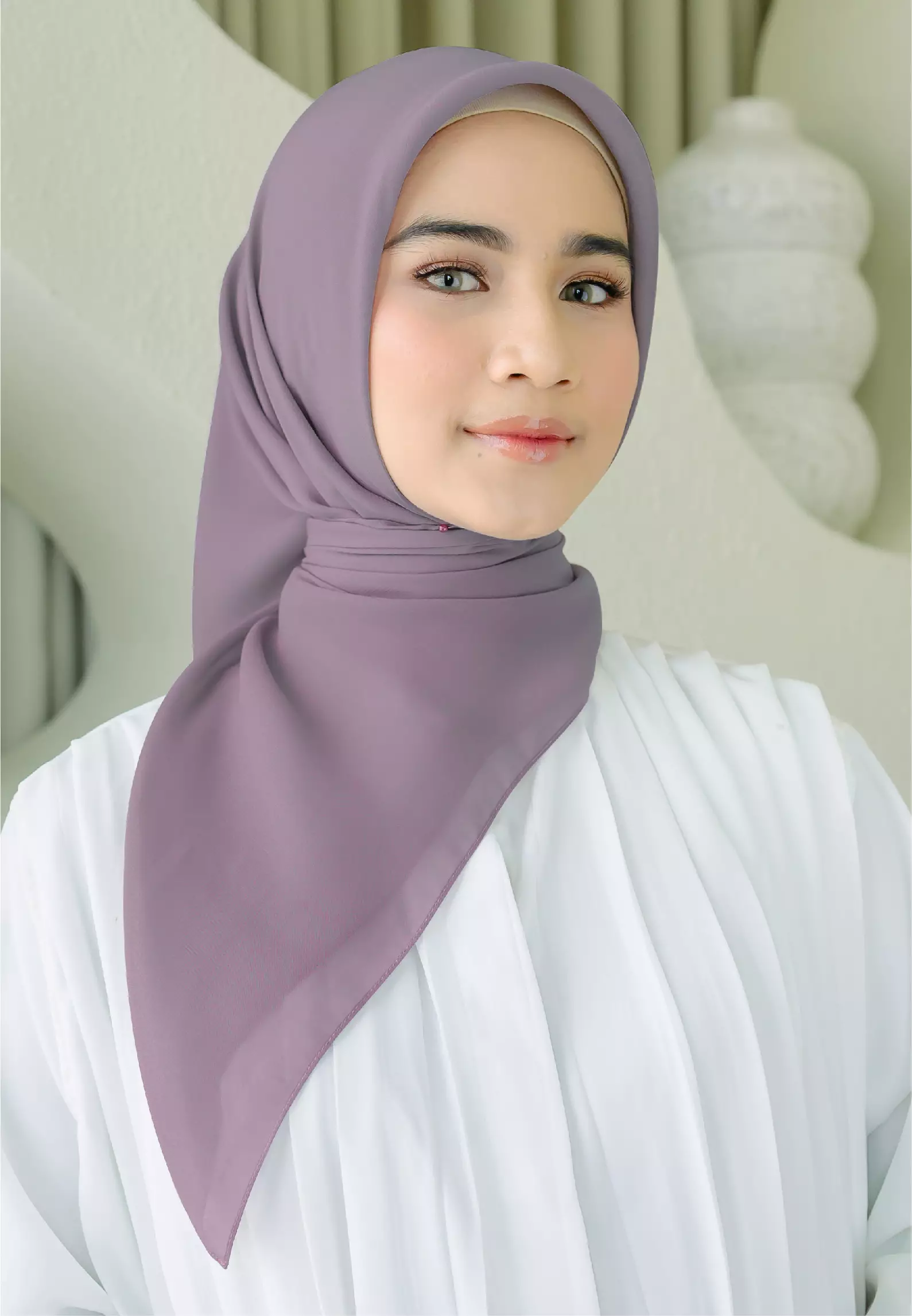 Polly Cotton (Hijab Segiempat Bella Square) Orchid
