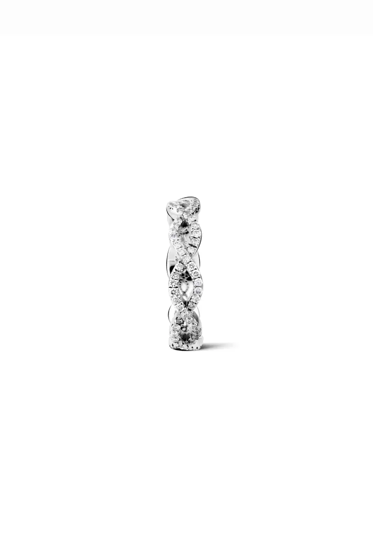 Buy BEON Diamond Lab Grown Diamond Twist Infinity Band in 18K White ...