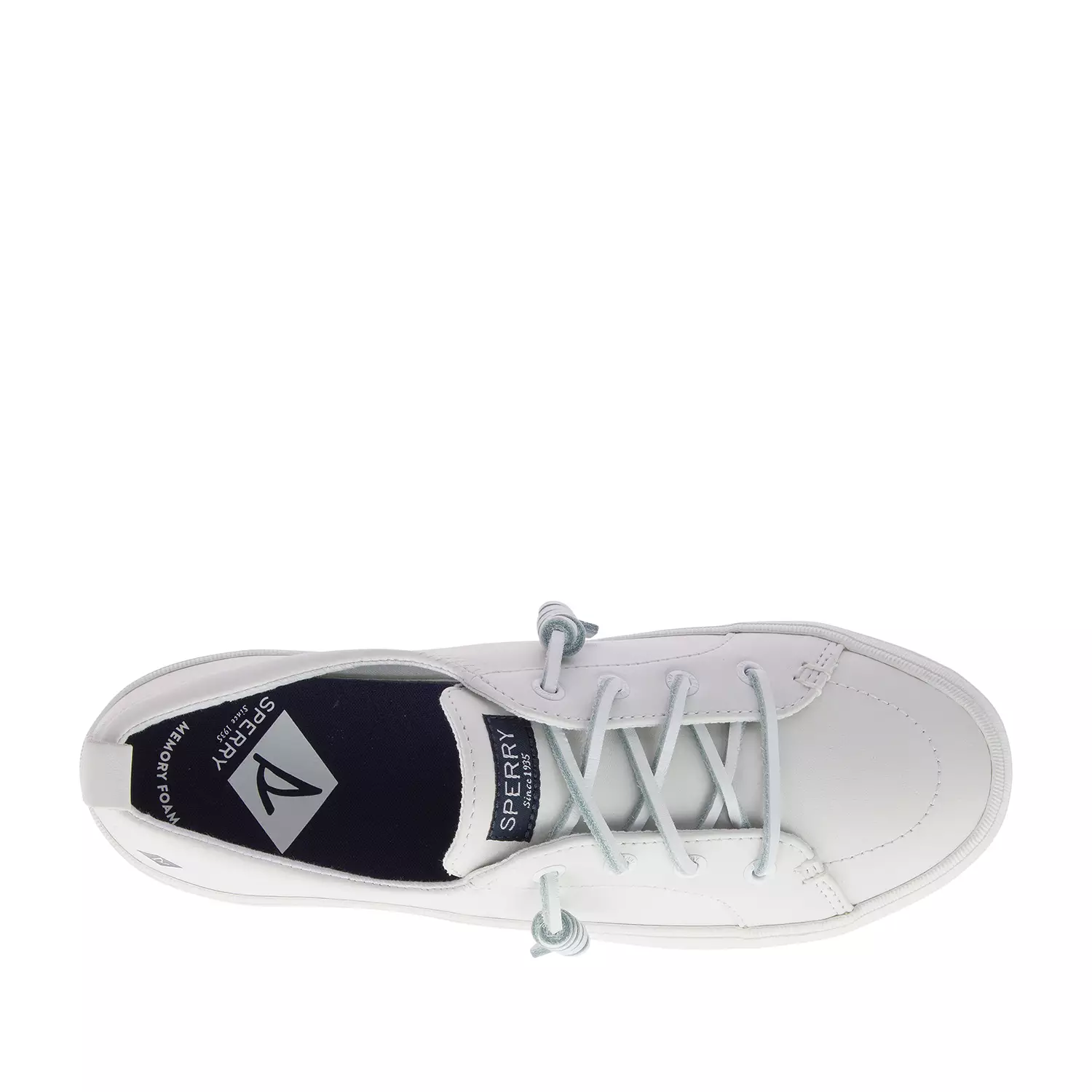 Women's Crest Vibe Platform Leather Sneakers - White (L139340850)