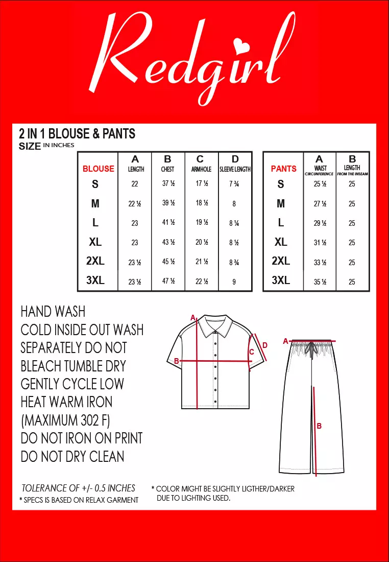 Plain Soft Linen Short Sleeves Collared Blouse/Pants