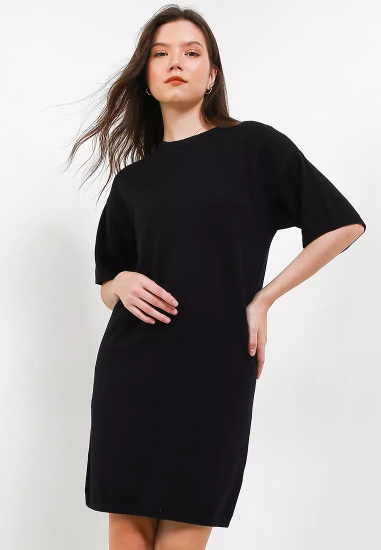 Jual Giordano Women's Short Sleeve Cotton Dress Original 2023 | ZALORA  Indonesia ®