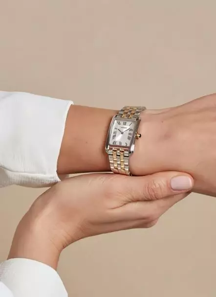 Jam Tangan Wanita Seiko Wanita SWR087 SWR087P1 Strap Stainless Steel Silver Gold Discover More Blue Dial Color Button Blue