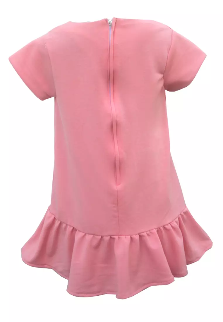 Two Mix Dress Anak Bahan Kaos Katun / Baju Anak Perempuan Motif Ice Cream Usia 2-8 tahun 4138