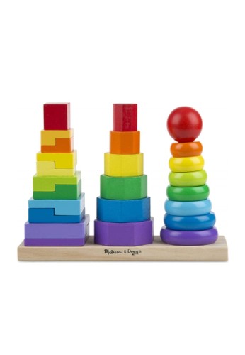 Jual Melissa Doug Stacking Sorting Geometric Stacker Original Zalora Indonesia