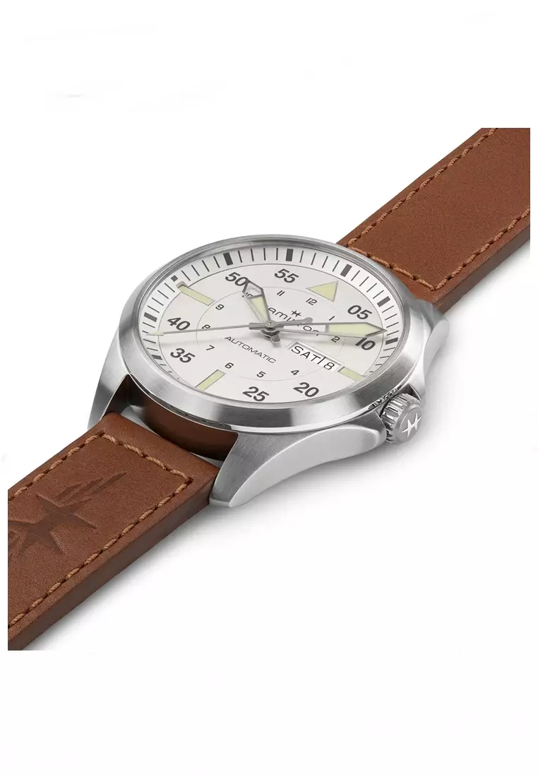 KHAKI AVIATION PILOT DAY DATE AUTOMATIC MEN WATCH (HMT-H64635550)