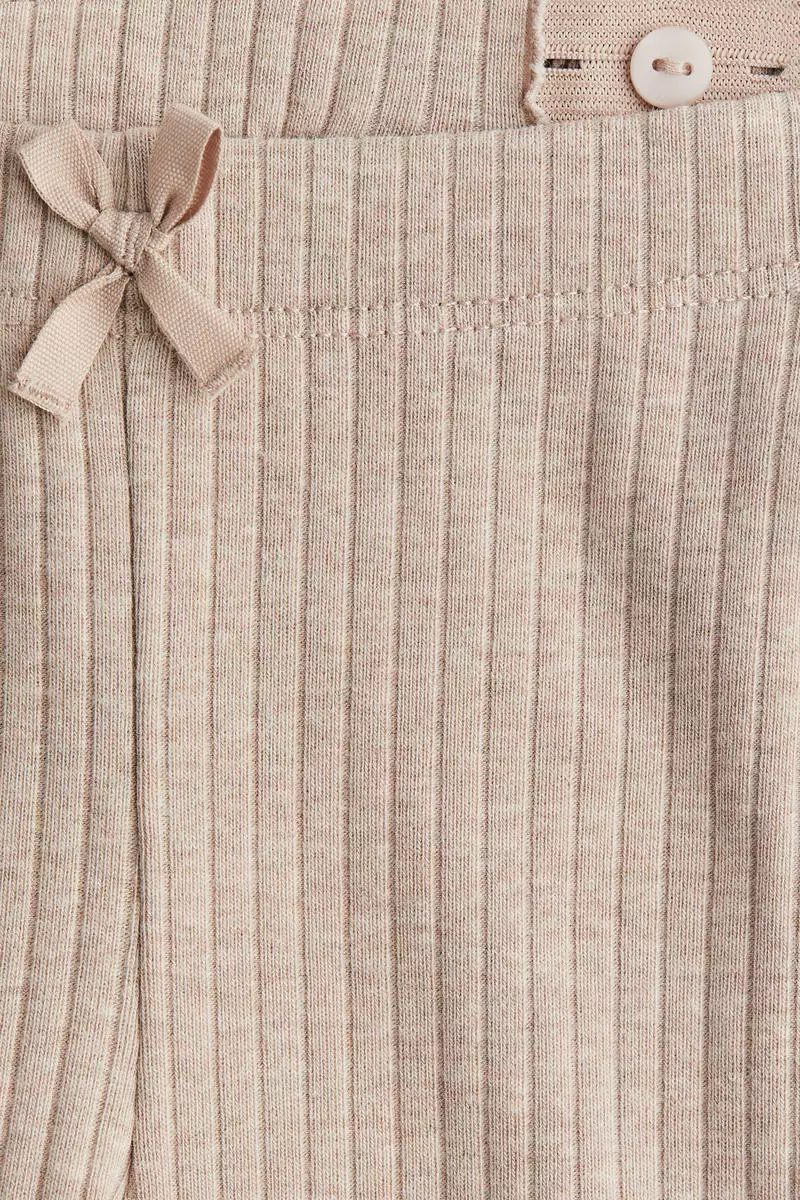 Ribbed cotton leggings