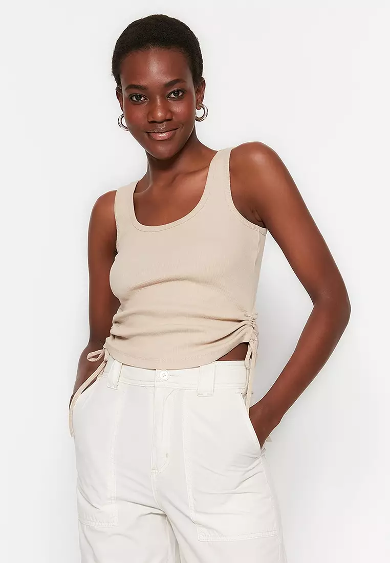 2 Packs Ruched Tank Tops