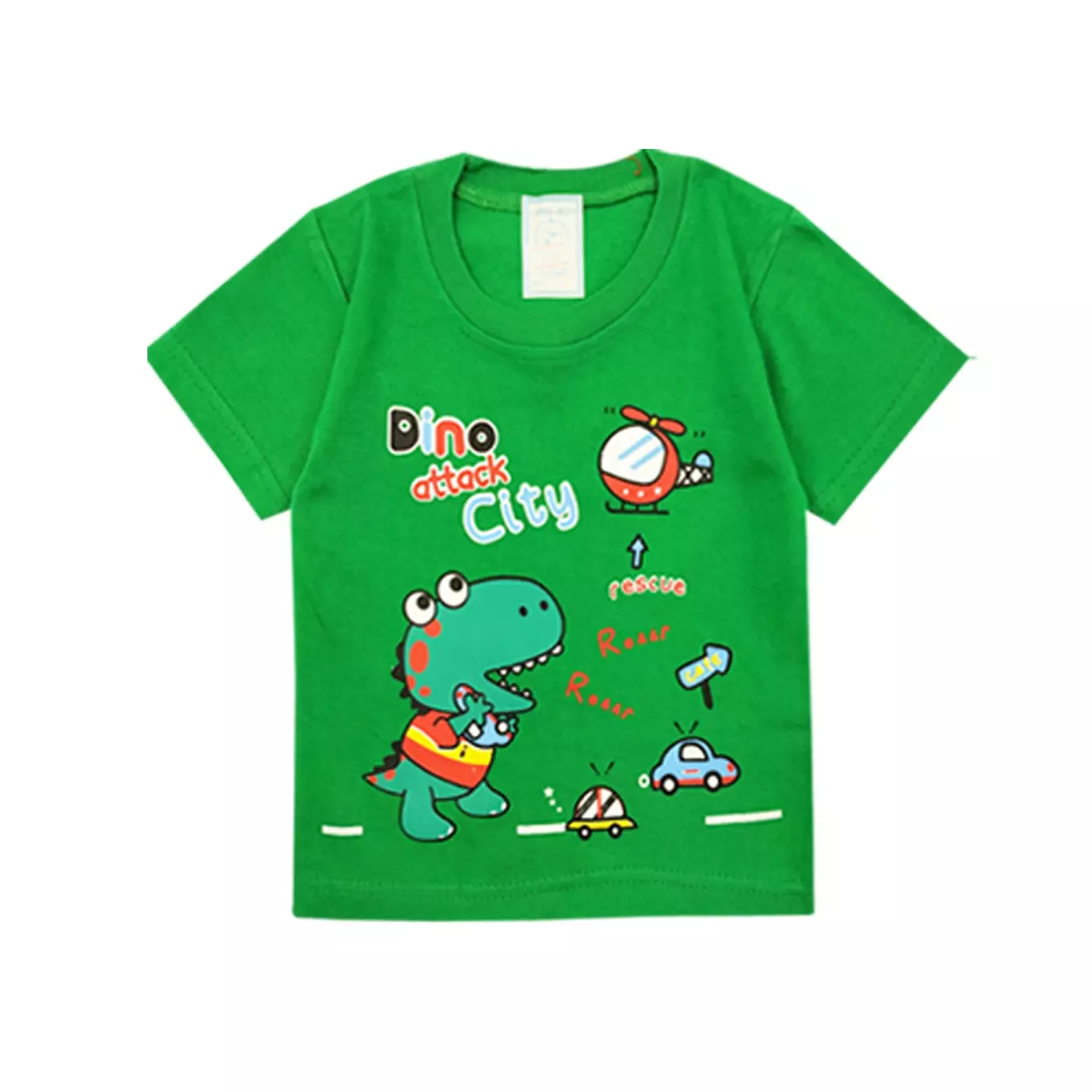 Wakakids Baju Bayi Anak Laki Laki Setelan Celana Kaos Usia 6 Bulan Hingga 12 Bulan Motif Dino 2949 Hijau