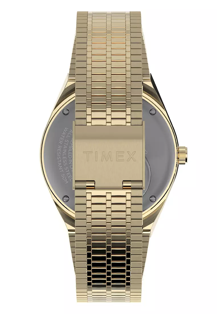Timex Q Timex Seconde Two Tone Stainless Steel Analog Quartz Unisex Watch TW2W70700