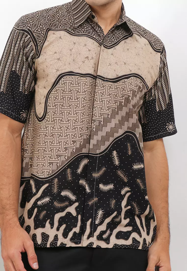 Evans Kemeja Batik Premium Pria Casual Modern Lengan Pendek