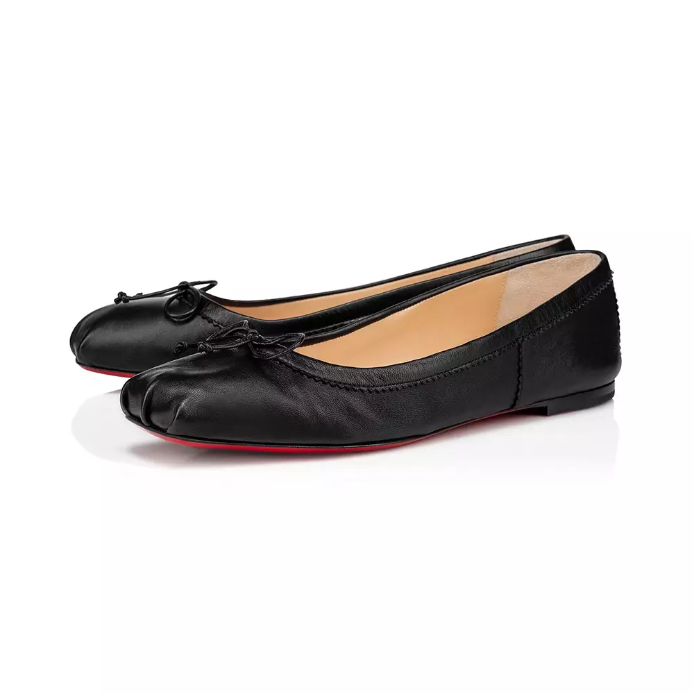 Mamadrague Nappa Leather Ballerina Flats Black
