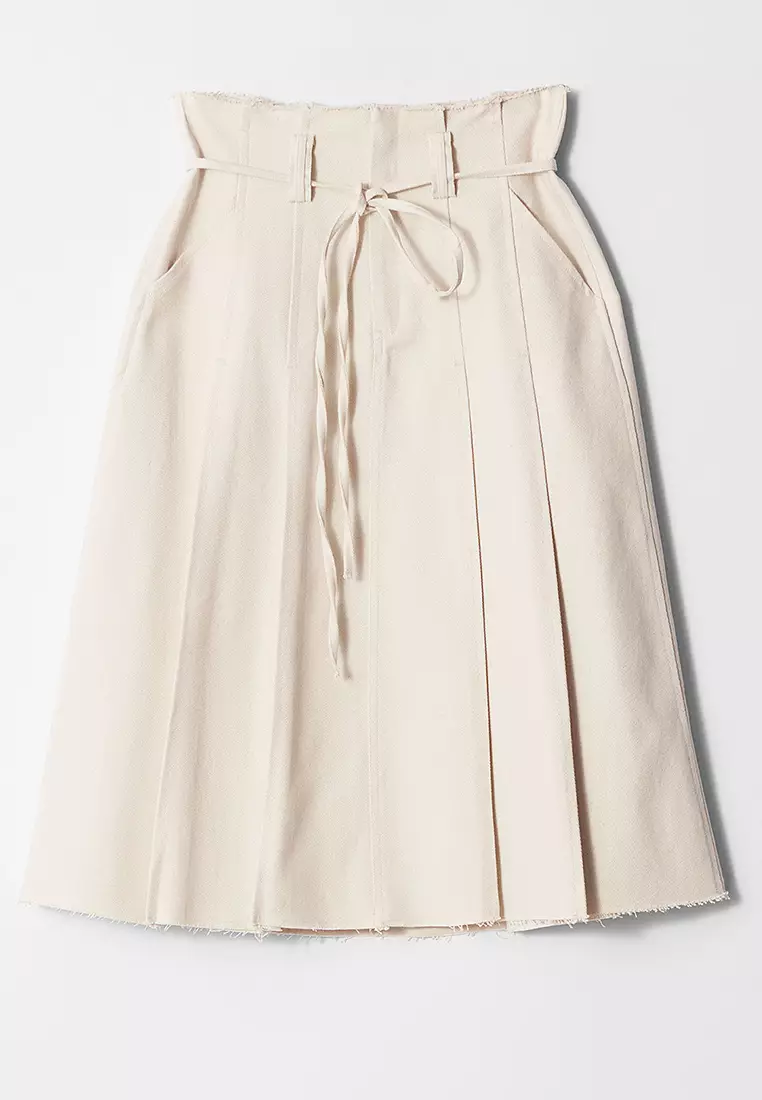 Pleated Midi Skirt