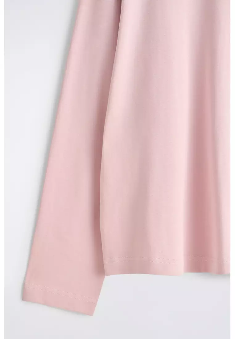 RELAXED JERSEY INTERLOCK LONG-SLEEVED T-SHIRT