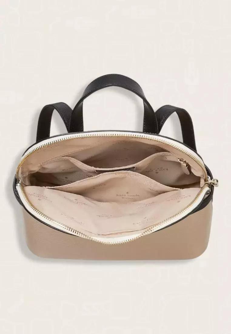 Kate Spade Staci Colorblock Medium Dome Backpack Warm Beige Multi