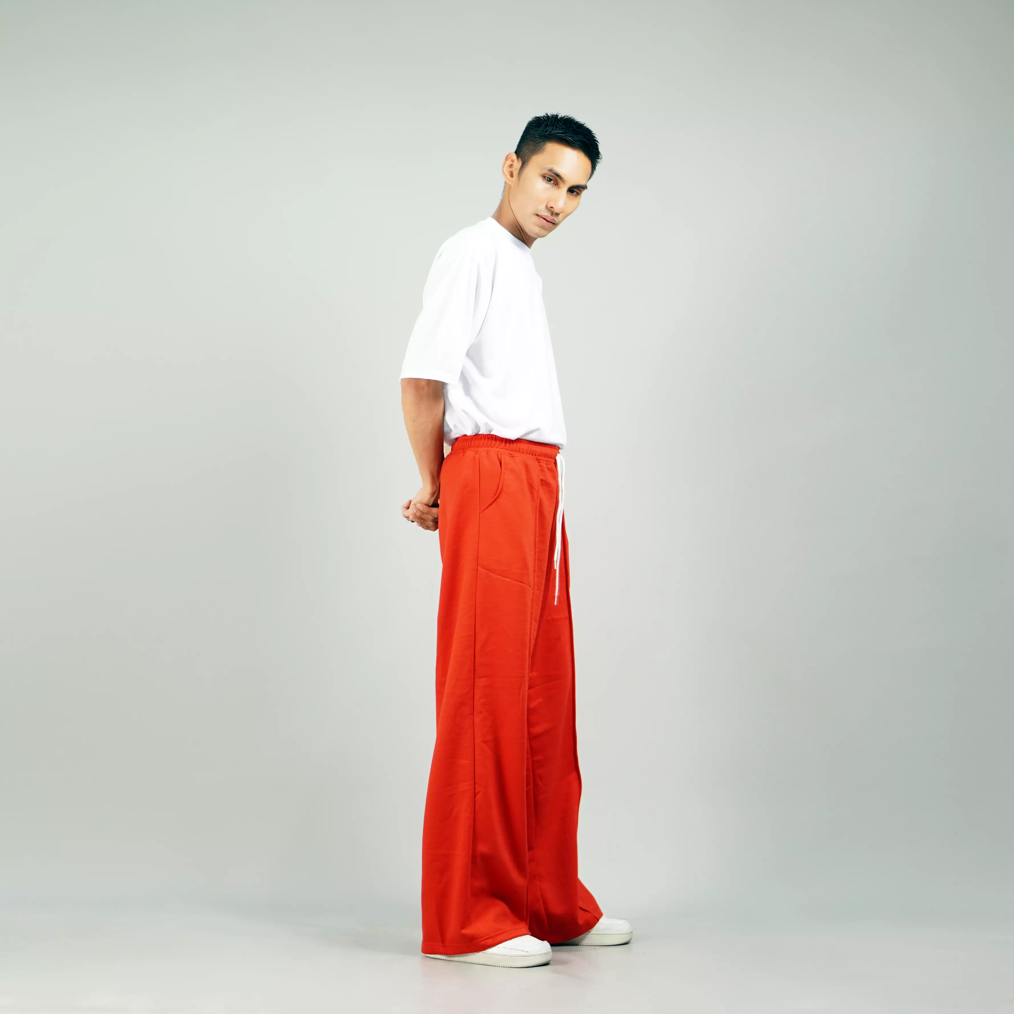 JENN Celana Baggy Pria Celana Panjang Baggy Pants Pria - MERAH