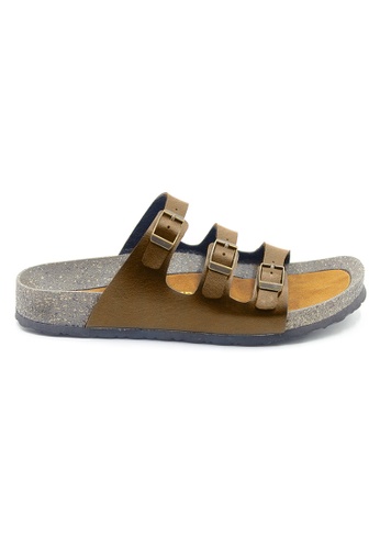 SoleSimple brown Ely - Camel Leather Sandals & Flip Flops & Slipper 755D0SHDC36E59GS_1