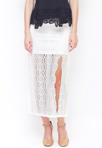Hadley Lace Skirt White