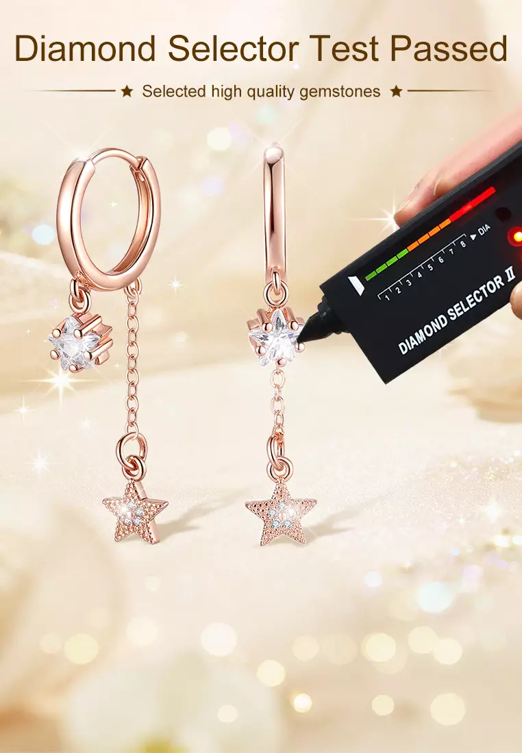Anting Wanita Berlian Dilapisi Platinum Original Star Style Fashion Korea Anting Giwang Tusuk Cewek