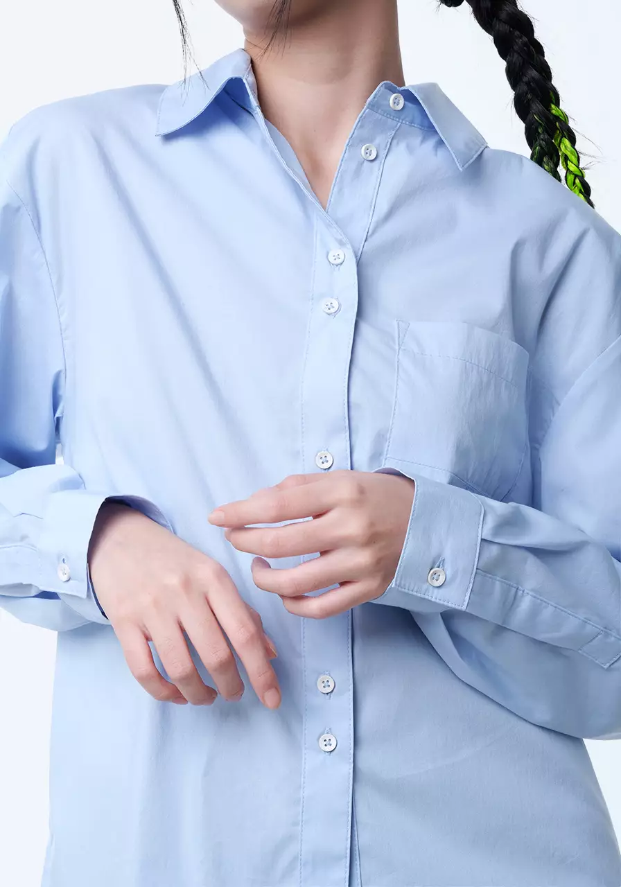 Kemeja Wanita Geeana Light Blue